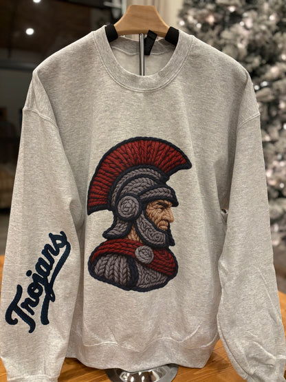 Trojan Faux Yarn Crewneck