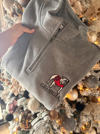 Quarter Zip Left Chest Logo