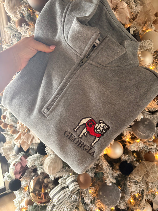 Quarter Zip Left Chest Logo