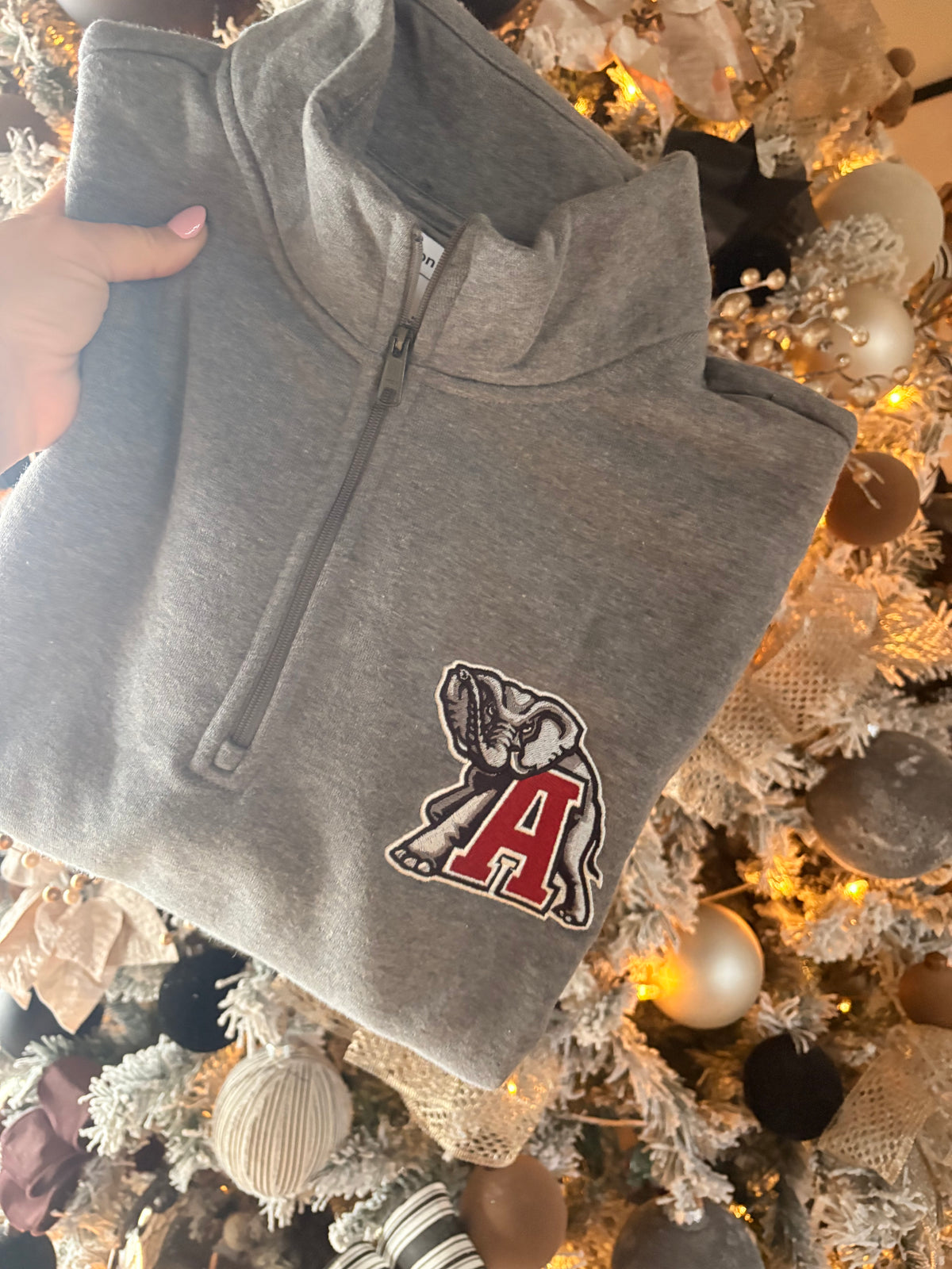 Quarter Zip Left Chest Logo