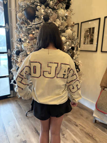 Distressed Trojan Spirit Crewneck