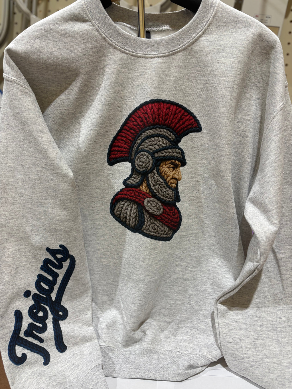 Trojan Faux Yarn Crewneck