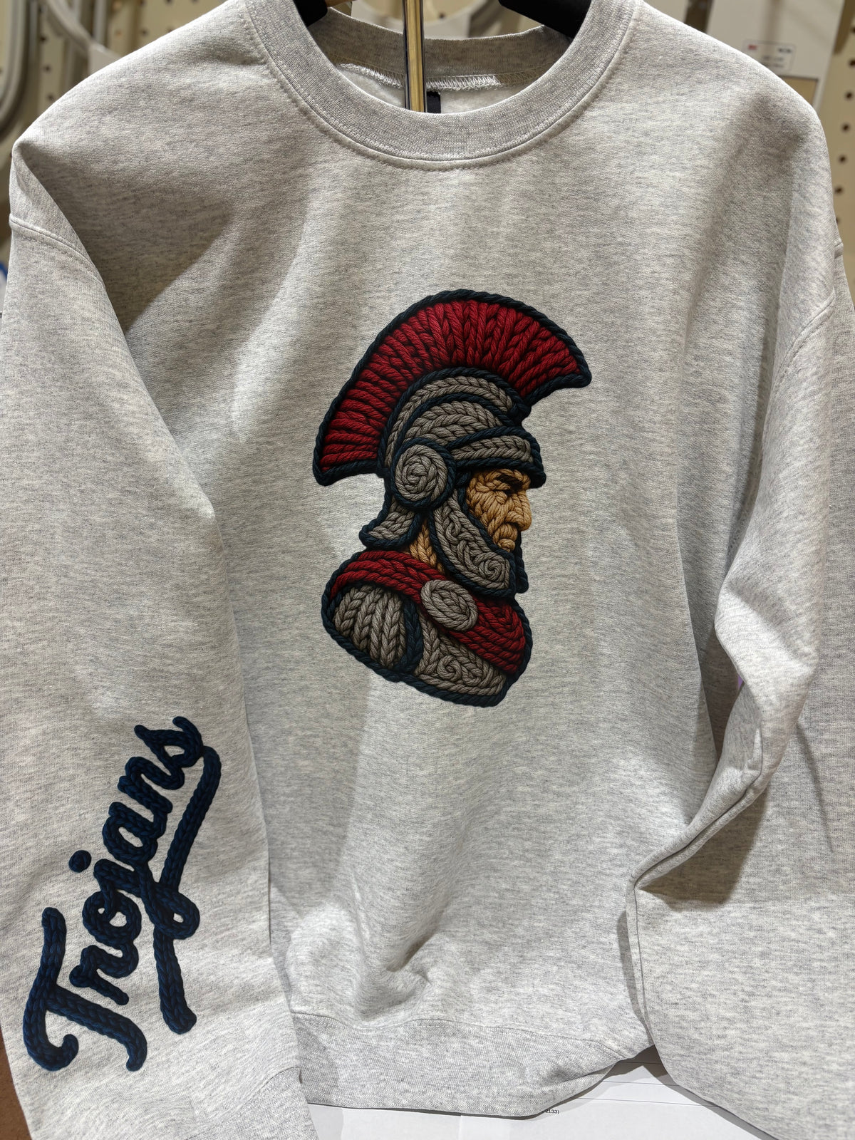Trojan Faux Yarn Crewneck