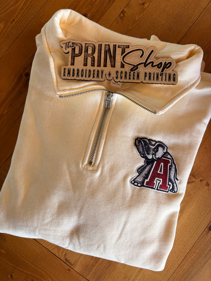 Quarter Zip Left Chest Logo