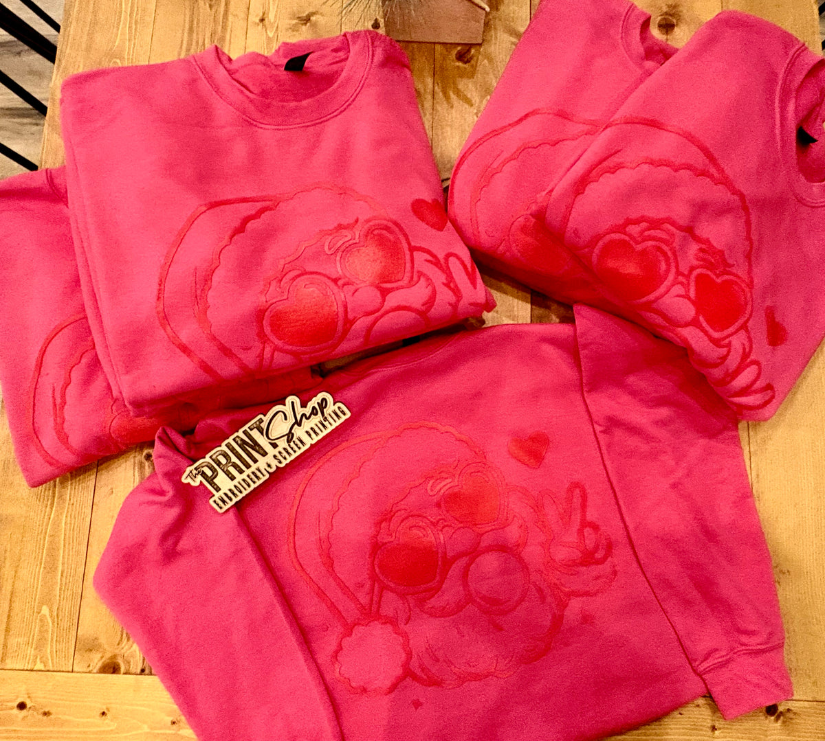 Santa Puff bubble gum crewneck