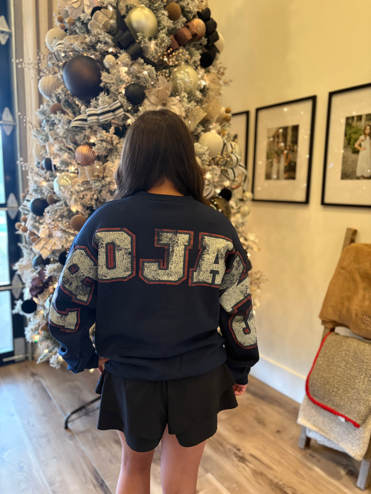 Distressed Trojan Spirit Crewneck