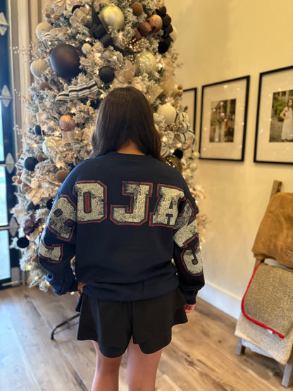 Distressed Trojan Spirit Crewneck