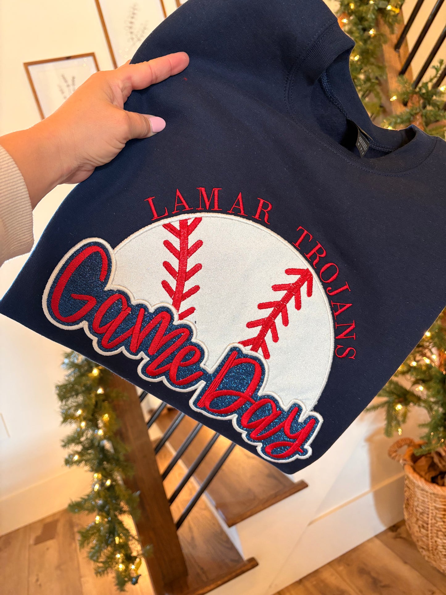 Baseball Gameday Ball Appliqué
